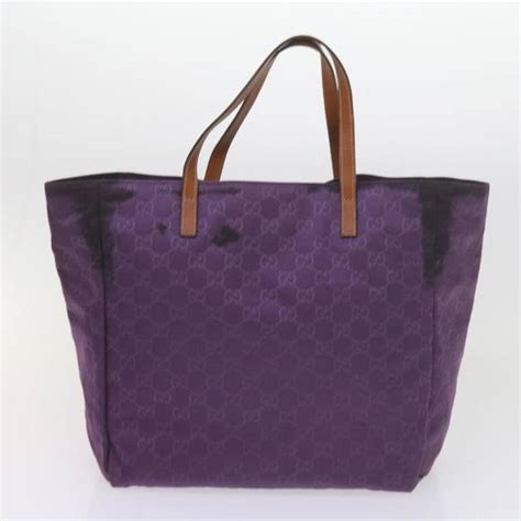 gucci 282439|Gucci Gg Canvas Tote Bag Purple 282439 Auth 6524 .